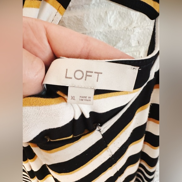 Striped and Stretchy Knot Back Maxi Loft Dress - Picture 5 of 5